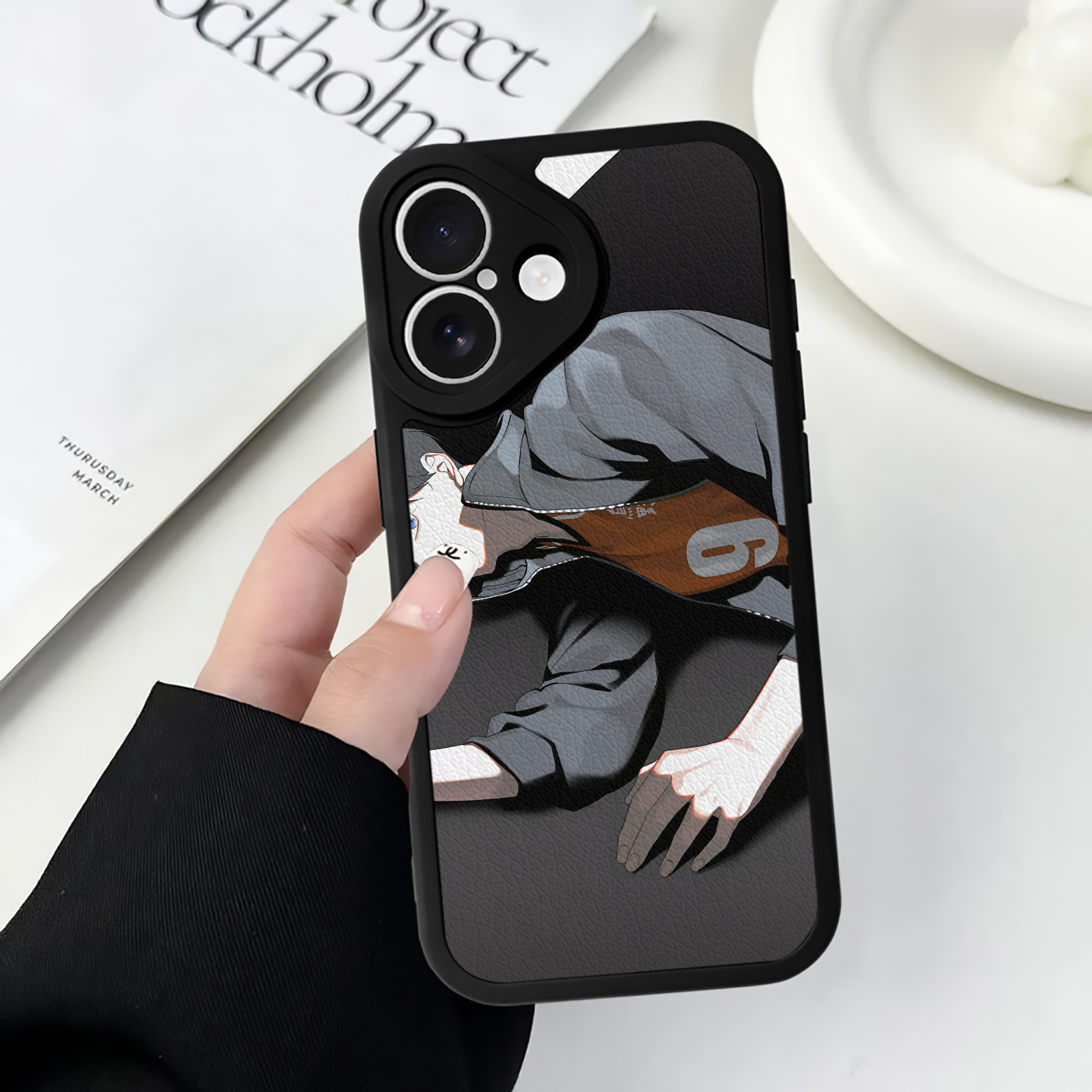 （画像用） ハイキュー!! Haikyu!! 【iPhone 16シリーズ対応】シリコンスマホケース（レザー調） 材質：シリコン